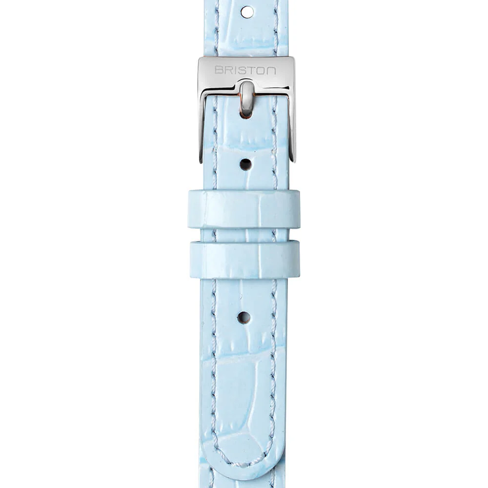 BRACELET CUIR LUXURY 2 BRINS - 12 MM - BLEU CLAIR - Image 3