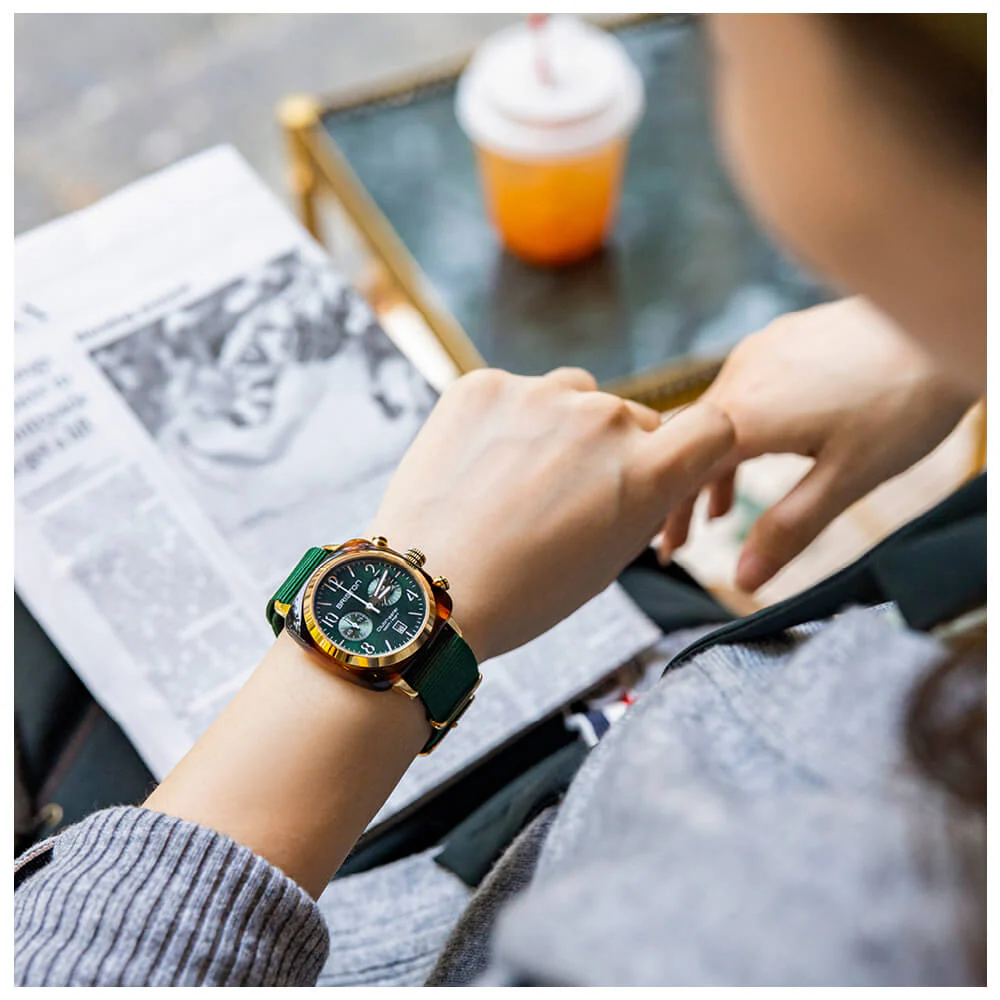 Clubmaster Classic - Chrono - Gold - Vert anglais - Image 3